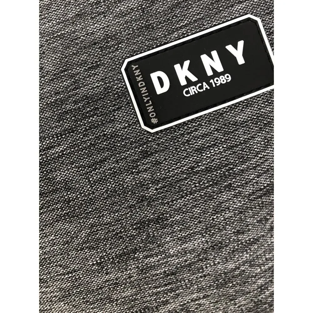 DKNY Signature Nylon Backpack Laptop Logo Unisex Circa 1989 NWT Black Grey